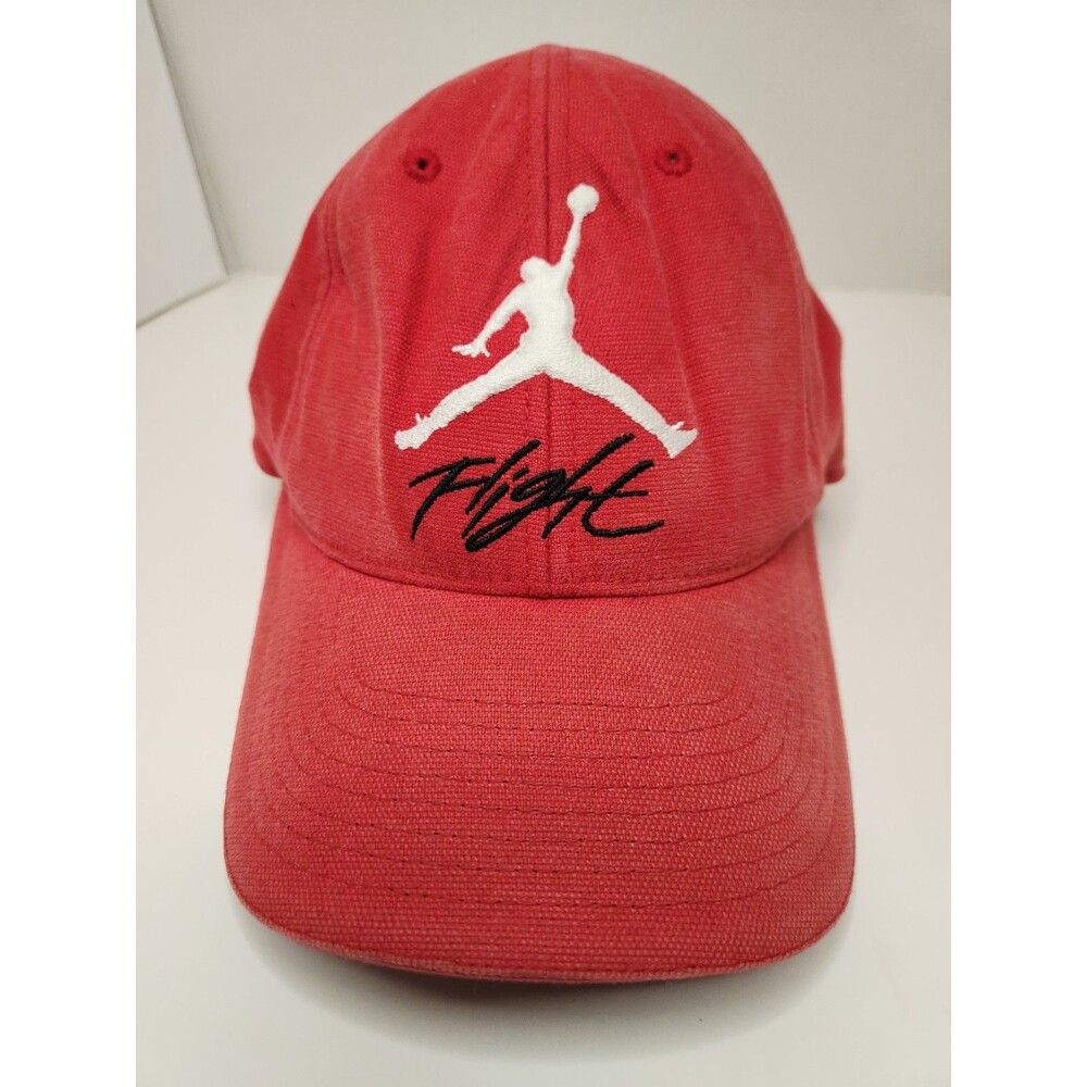 Nike Air Jordan Hat Cap Fitted S/M Red Flight‎ Jumpman Logo NBA Basketball